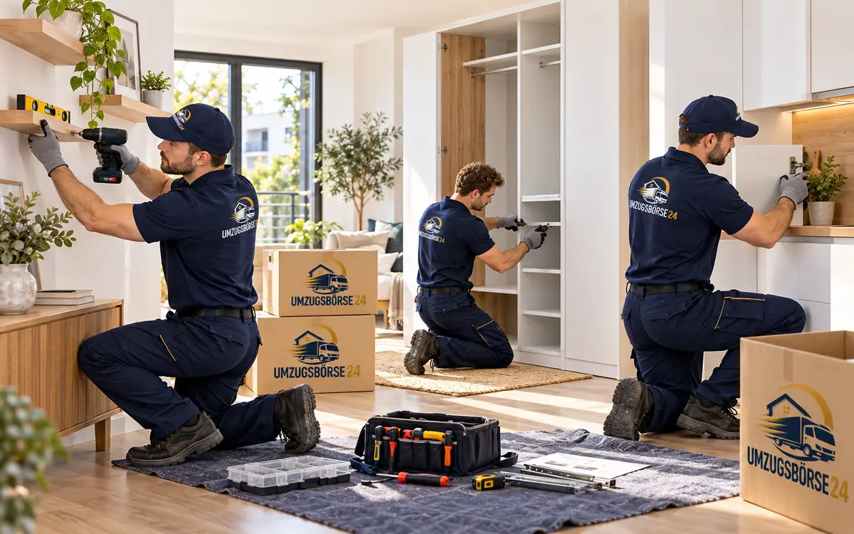 Handwerker beim Umzug — Montage und Demontage